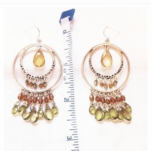 Bead & metal dangle earrings Pre-owned